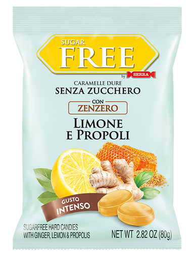 Serra Sugar Free Ginger & Propolis Candies - Torrone Candy