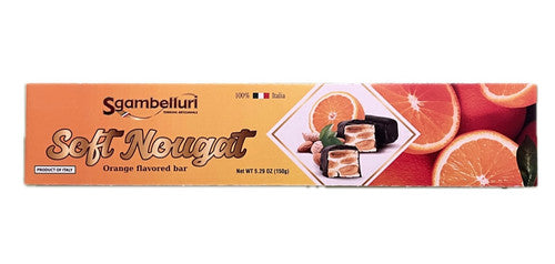 Sgambelluri Chocolate Covered Soft Torrone Bar - Orange