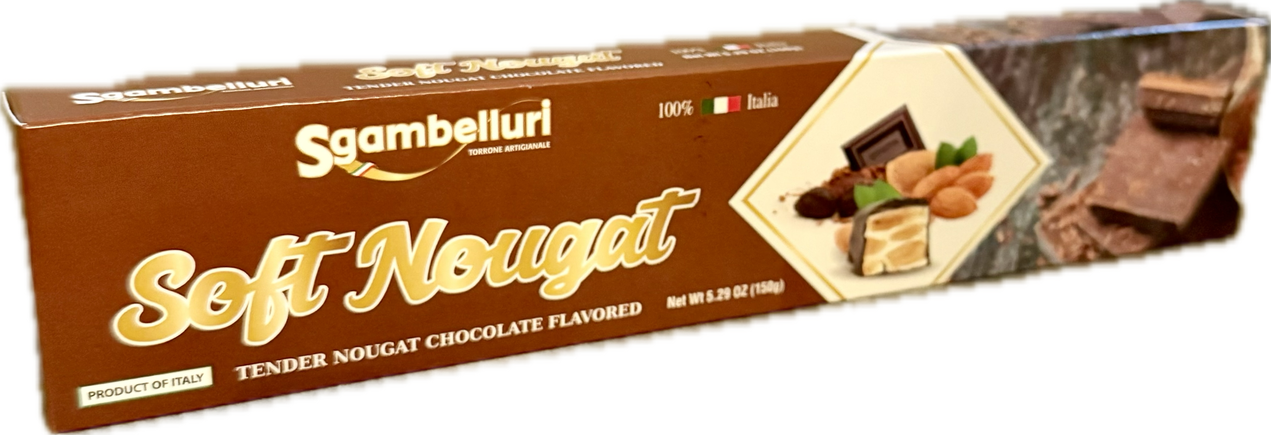 Sgambelluri Chocolate Covered Soft Torrone Bar