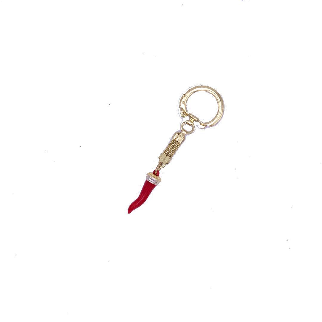 Small Crown Italian Horn Cornicello Keychain - Torrone Candy