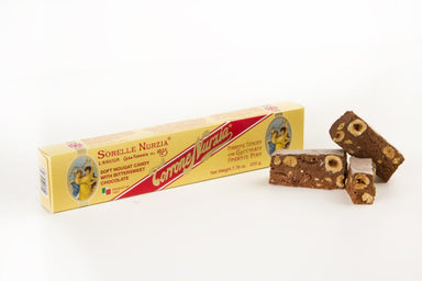 Sorelle Nurzia Soft Chocolate Torrone with Hazelnuts - Torrone Candy