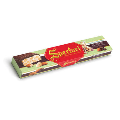 Sperlari Dark Chocolate Covered Soft Torrone With Almonds - Torrone Candy