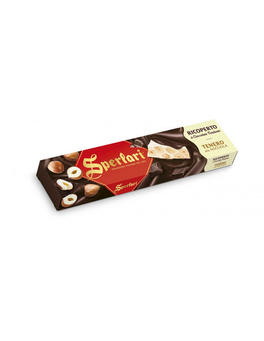 Sperlari Dark Chocolate Covered Soft Torrone With Almonds - Torrone Candy