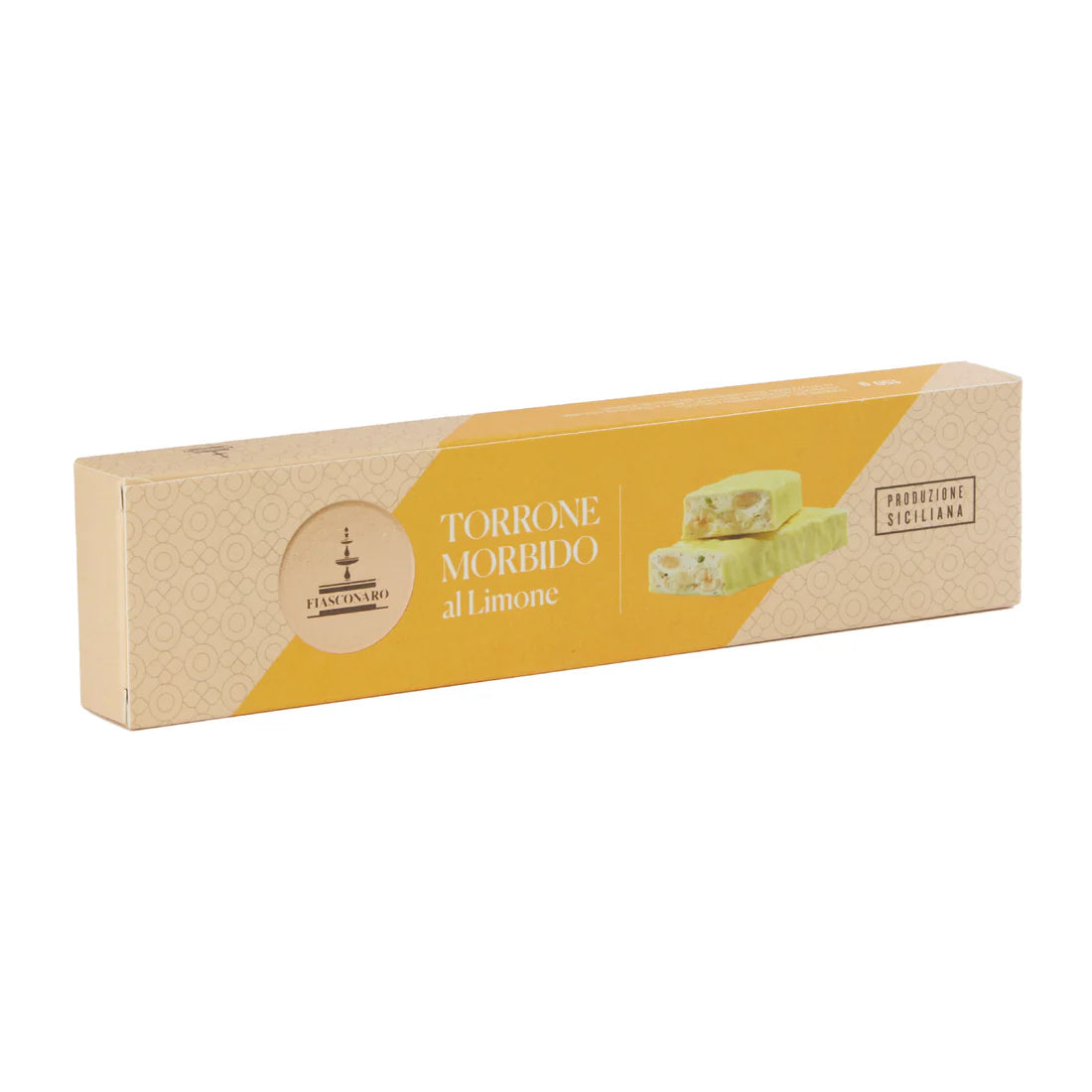 Fiasconaro Soft Sicilian White Chocolate Covered Torrone - Lemon