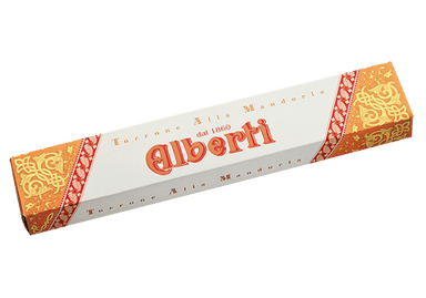 Alberti Hard Torrone Bar - Almond - Torrone Candy