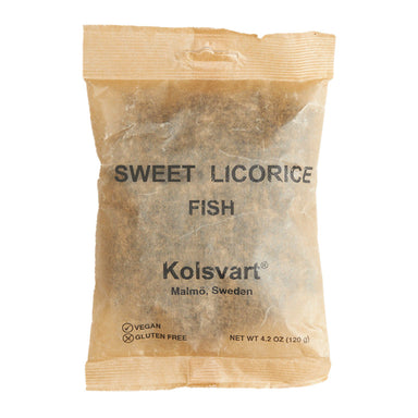Kolsvart Sweet Licorice Fish - Sweden - Torrone Candy