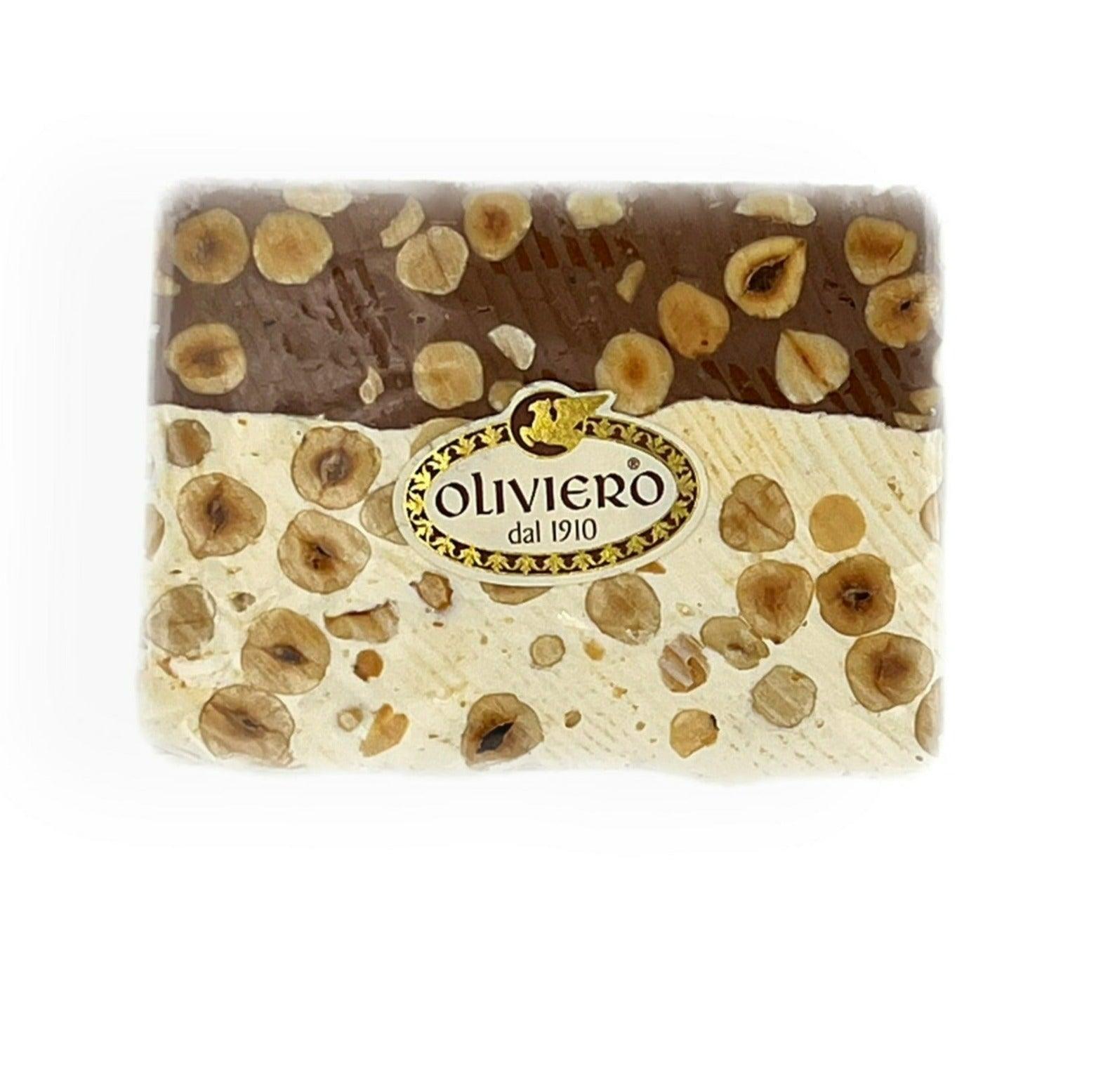 Oliviero Soft Torrone Cube - Chocolate/Vanilla Hazelnuts - Torrone Candy