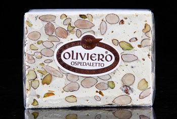 Oliviero Soft Torrone Cube - Pistachio/Almond - Torrone Candy