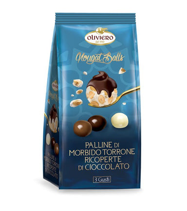 Oliviero Torrone Balls Covered in Chocolate - Torrone Candy