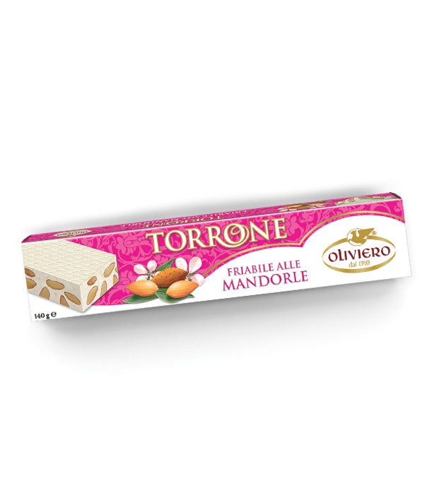 Oliviero Torrone Nougat Bar - Hard Almond - Torrone Candy