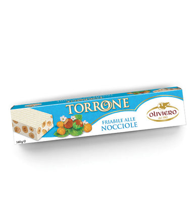 Oliviero Torrone Nougat Bar - Hard Hazelnut - Torrone Candy
