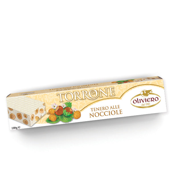 Oliviero Torrone Nougat Bar - Soft Hazelnut - Torrone Candy