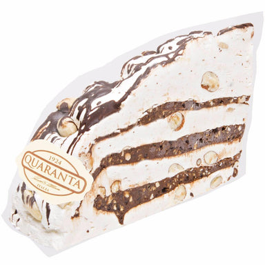 Quaranta Soft Torrone Cake Slice - Chocolate Cream Filling - Torrone Candy