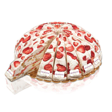 Quaranta Soft Torrone Cake Slice - Strawberries - Torrone Candy