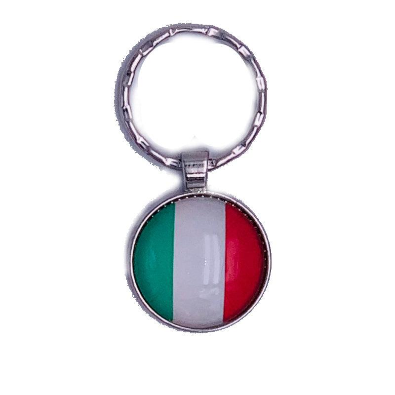 Round Italian Flag Keychain - Torrone Candy