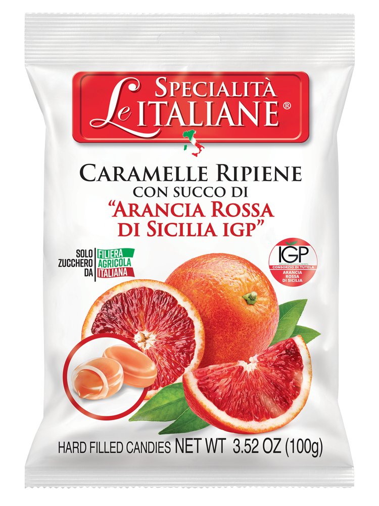 Serra Filled Hard Candies - Blood Orange - Torrone Candy