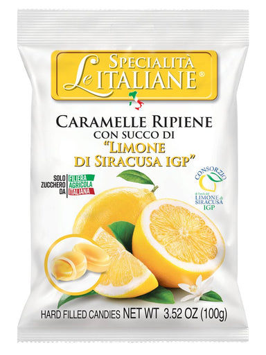 Serra Filled Hard Candies - Siracusa Lemon - Torrone Candy