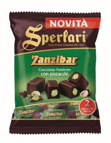 Sperlari Zanzibar- Dark Chocolate With Pistachios - Torrone Candy